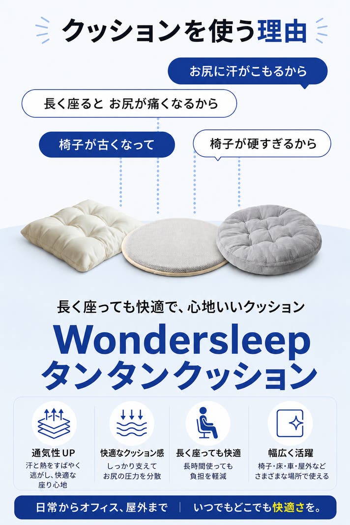 座席は選べない。でも座り心地は持ち歩ける。冷感・通風・携帯3D