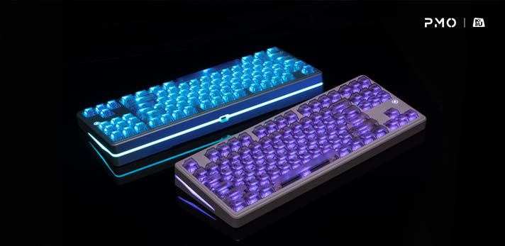 WOBサブブランドPMOー光と打鍵感を極めたアルミキーボード「Aurora80