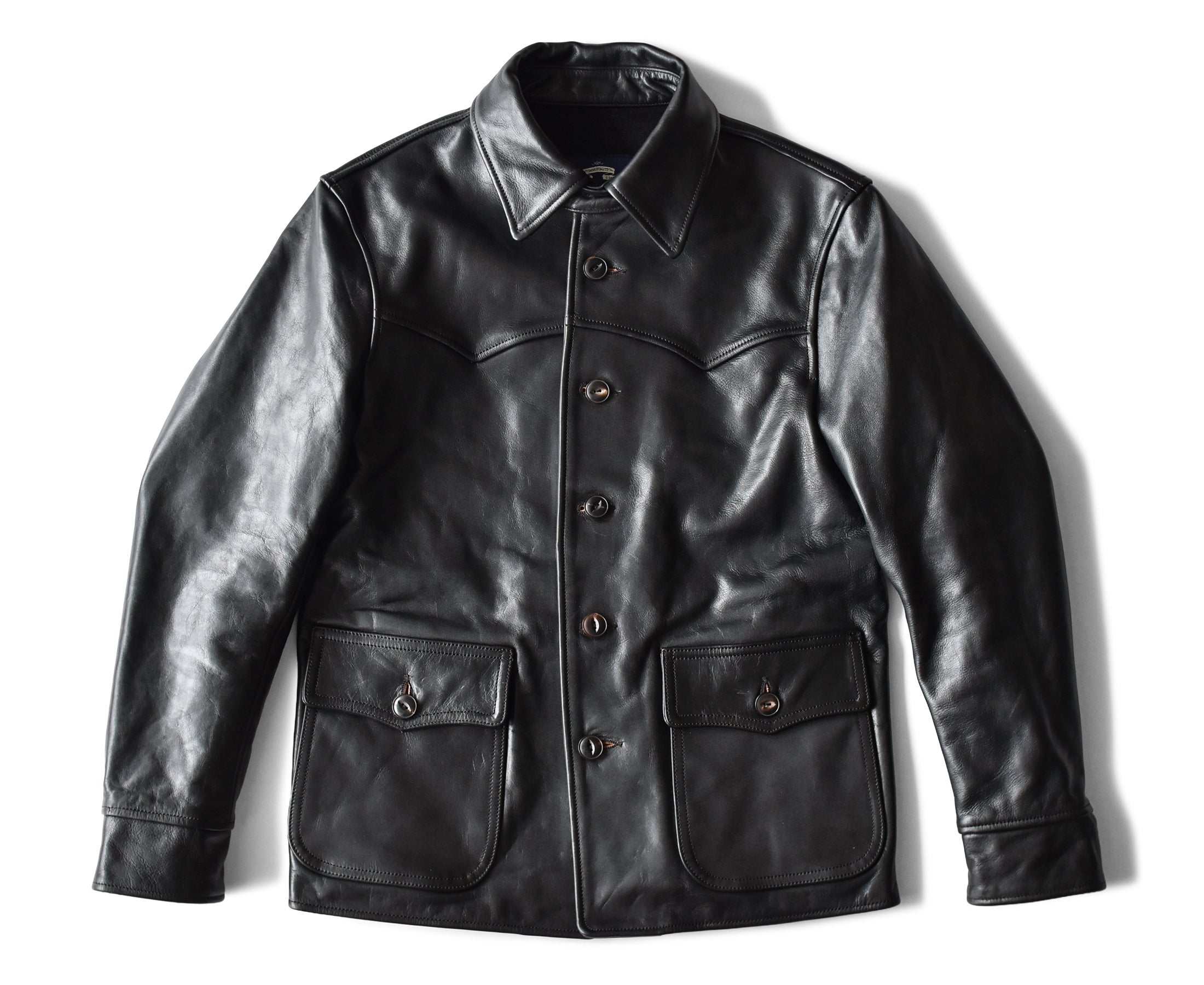 LIASON ホースハイド （馬革） レザーカーコート 42サイズ2XL 革ジャン好きが辿り着く次の一着。茶芯ホースハイドの本格カーコートを