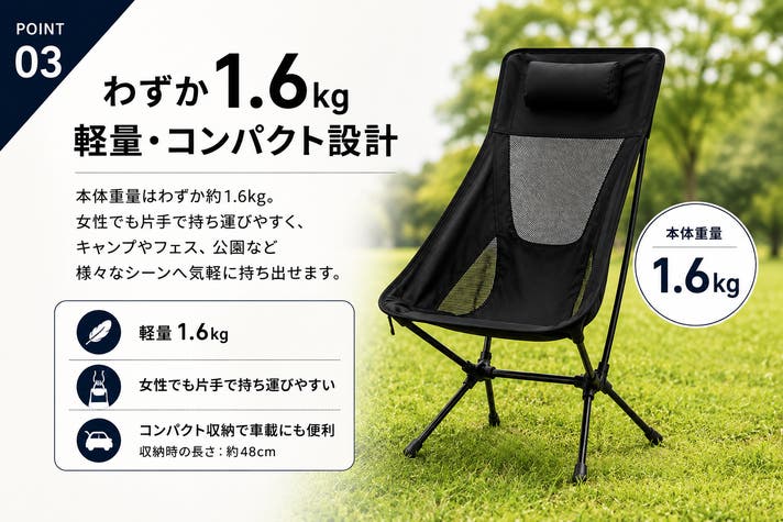 背中がムレにくい。広くて軽い。メッシュの夏仕様ハイバックチェア新
