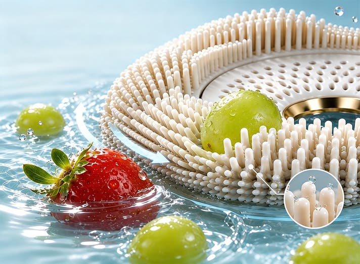 洗剤ゼロ・食材にやさしく。毎日の洗浄をもっと手軽に。コードレス果物