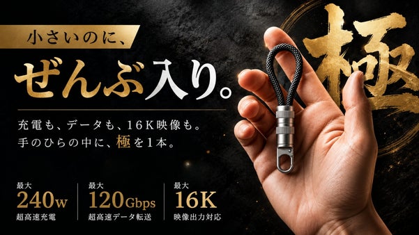 シリーズ最高傑作◎スマホとあなたを守るミニケーブル【標準防災品】充電切れゼロへ