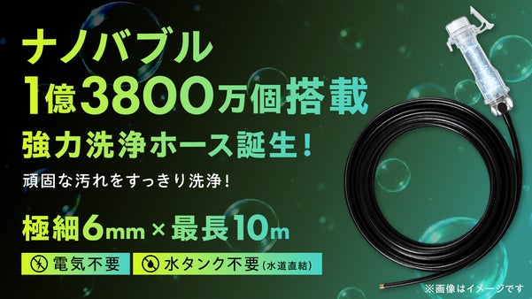 【ナノバブル&times;極細6mm】奥まで届く水圧パワー！配管や隙間をスッキリ洗浄