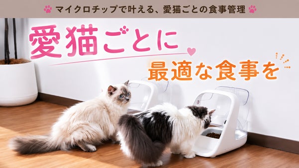 多頭飼いの食事管理を、もう諦めない！マイクロチップで愛猫を見分ける給餌器