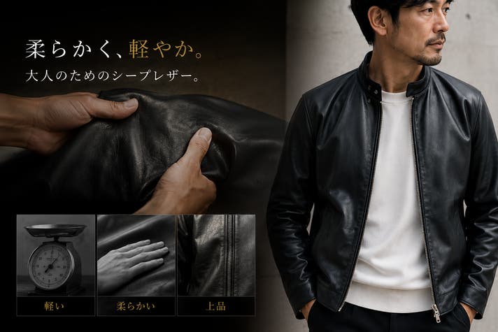 革ジャンは育てなくていい。40歳からの軽く柔らかな本革ライダース