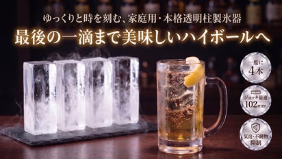 のみ　氷細工　新品 家庭でバーのクオリティ。溶けにくい「透明柱氷」が作れる専用製氷器