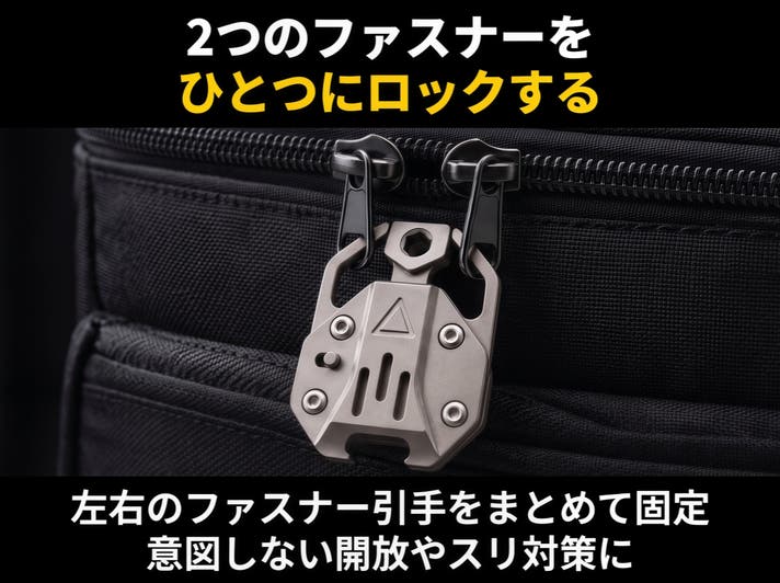 旅行・人混みのスリ対策に】両面ロックを備えた、チタン製メカニカル