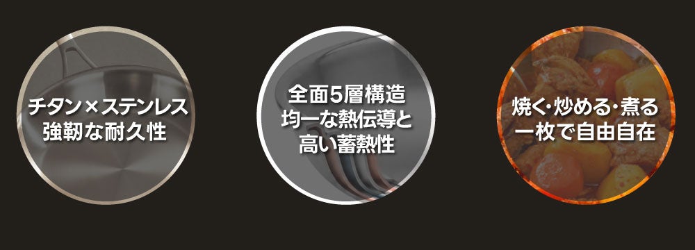 第2弾！剥がれるコーティングはもう不要。チタン配合316Tiフライパン