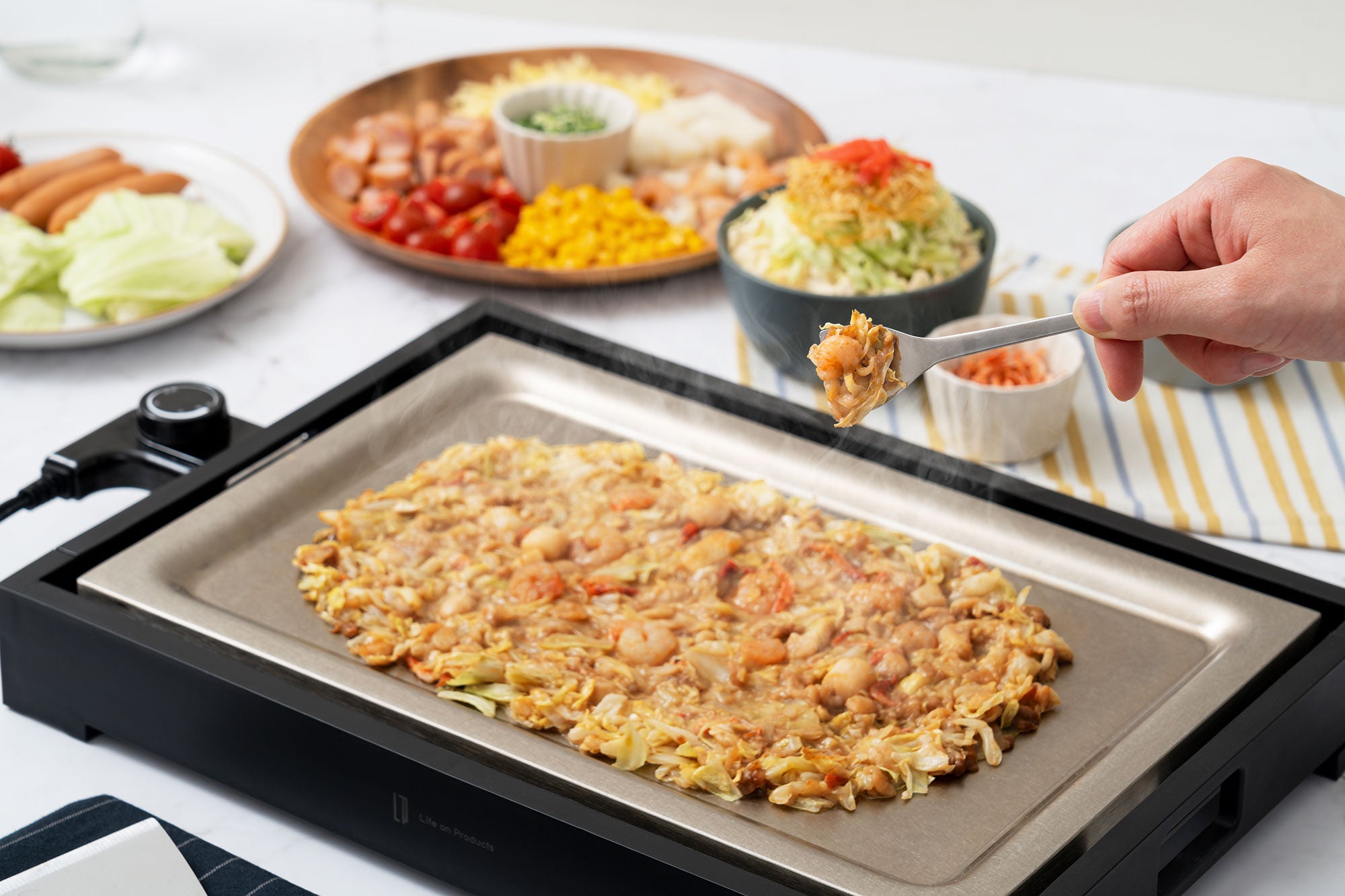 おうち「もんじゃ」はじめよう！本格もんじゃ焼き用ステンレスホット