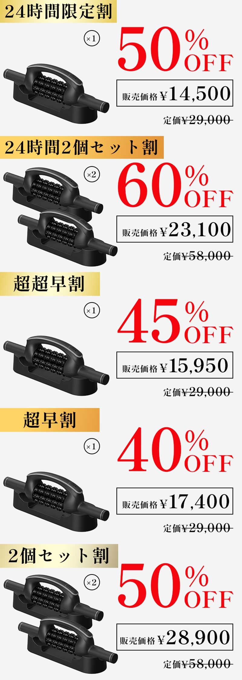 自分で転がさない！回転×5段階振動で全身を手軽にケアする電動ボディ