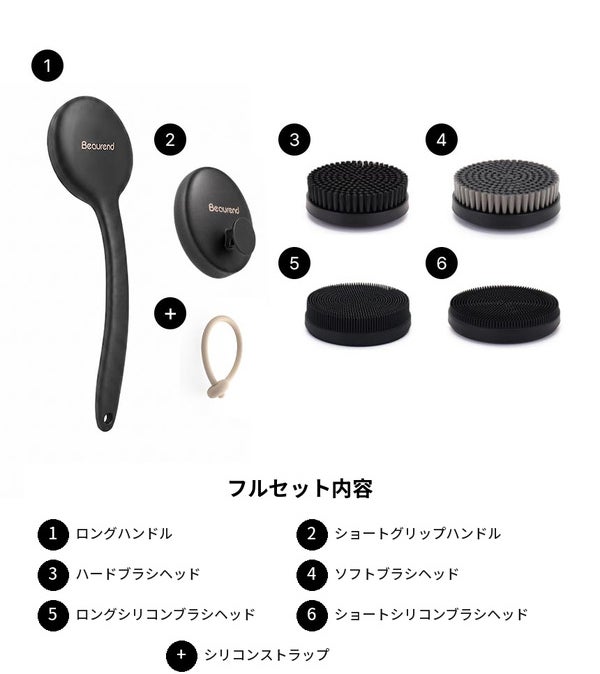 手が届きにくい背中まで、すっきり爽快！4つのヘッドで洗い分ける