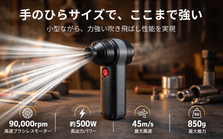 手のひらサイズに850g推力！プロ級のパワーを凝縮した小型ジェット