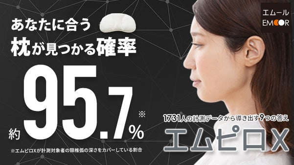 あなたに合う枕が見つかる確率95.7パーセント。セレクトオーダー枕『エムピロX』