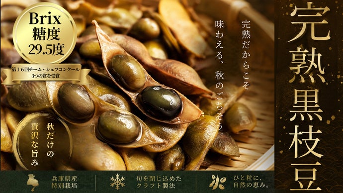 Brix糖度29.5度を記録した完熟黒枝豆 兵庫県産黒枝豆三つの旬を食べ