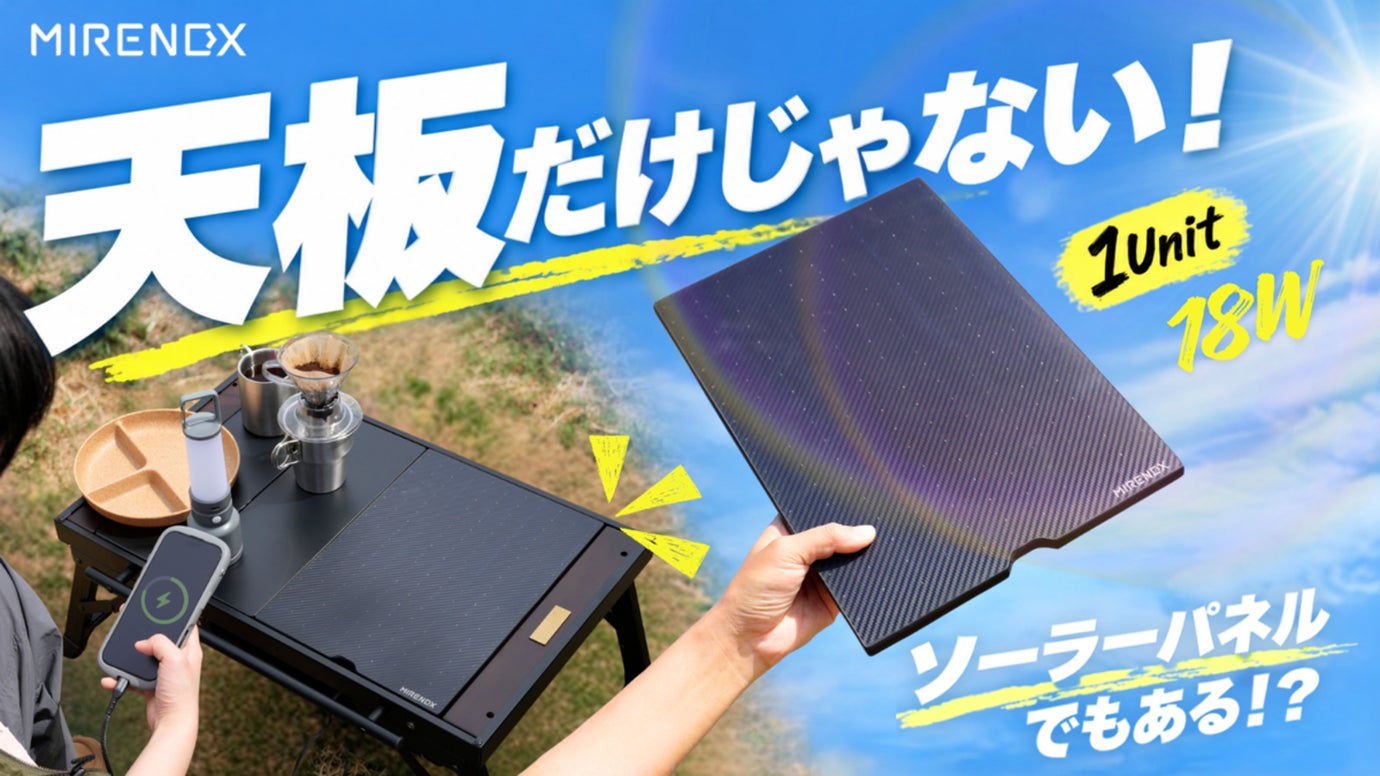 【1Unit対応】一石二鳥！太陽光発電もできるキャンプ用モジュール天板！