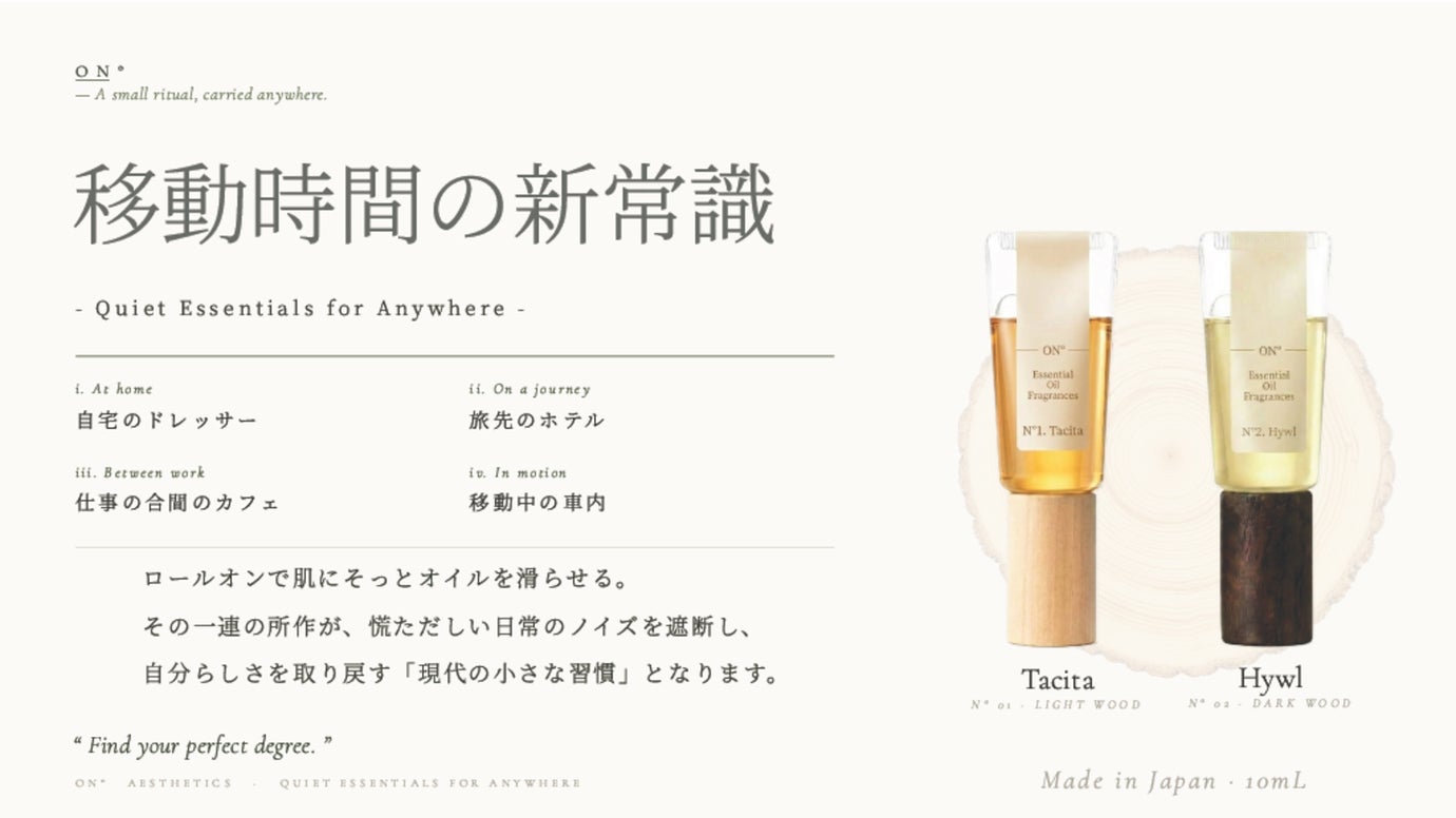 【移動時間の新常識】周りを気にせず香りを楽しむロールオンフレグランス - ON&deg;