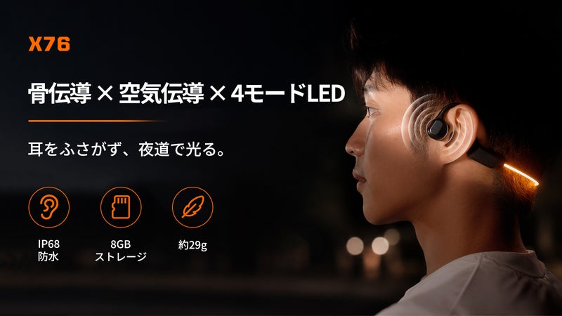 骨伝導&times;空気伝導&times;LED。音と光を楽しむ新しいイヤホン体験