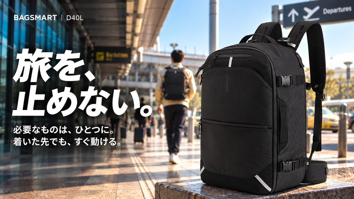 キャリーケースからの卒業。旅を止めない40Lトラベルバックパック｜D40L