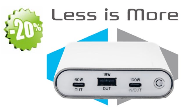 MacBookPro15インチが充電可能！100W出力対応最強モバイルバッテリー