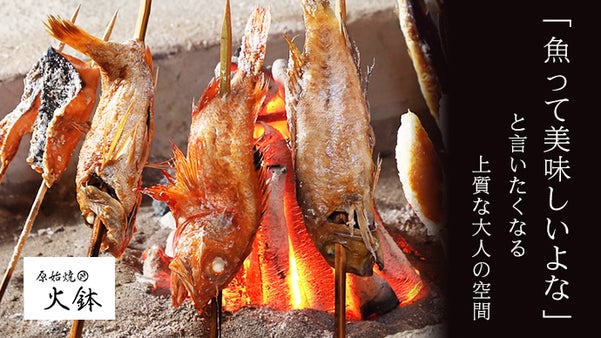 【会員募集】東宝シネマ裏、新宿の隠れ家で囲炉裏を楽しむ。魚の原始焼料亭「火鉢」