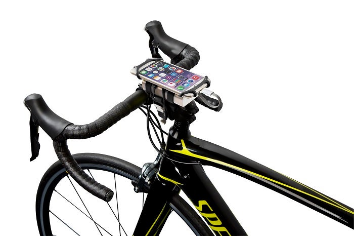 充電しながらナビが使える。スマホ&バッテリーシリコンホルダー[自転車