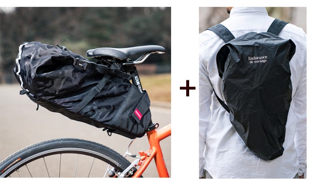 Makuake｜リュックにもなる大容量な自転車用カジュアルサドルバッグの