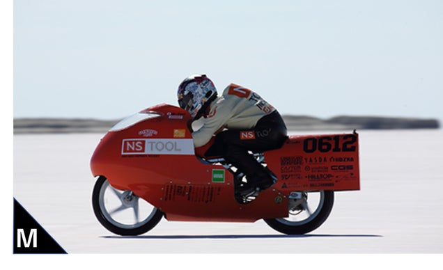 スーパーカブ系エンジンを使ってボンネビルで世界最速記録を達成