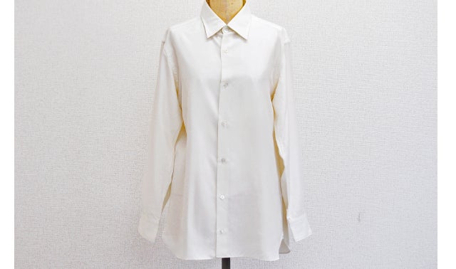 22年・極美品✨エブール シルクコードオーガンジーバンドカラーブラウス 38