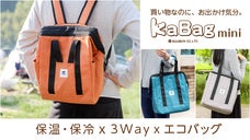 何かと便利な3WAY。保温・保冷両用エコバッグをお買い物からレジャーまで。