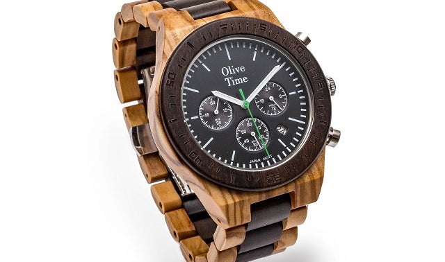 世界で一つ 平和な時を刻む オリーブの木でできた イタリア製