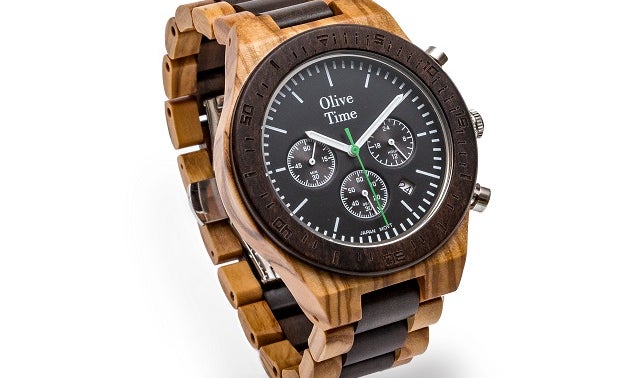 世界で一つ 平和な時を刻む オリーブの木でできた イタリア製