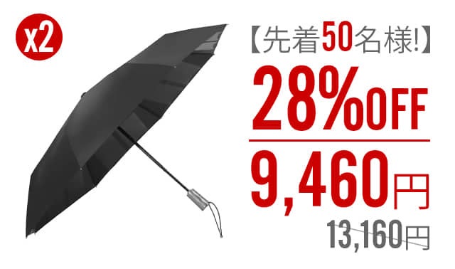 3秒収納！世界一手間いらずの折り畳み傘「Nano Easy Umbrella