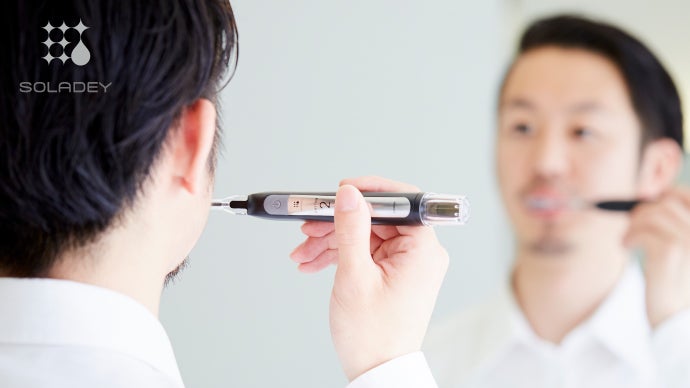 SOLADEY電動歯ブラシ本体 ブラック 音波振動式ソーラー歯ブラシ「ソラデーリズム2」多くの声に応え