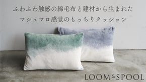 ふわふわ触感の綿毛布と建材から生まれたマシュマロ感覚のもっちりクッション