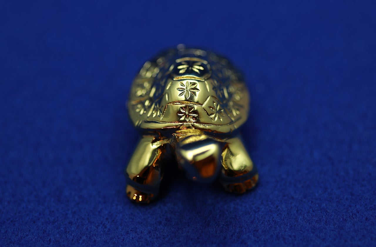 Made in Japanこだわりのものづくり 江戸彫金師作『金銀の星亀