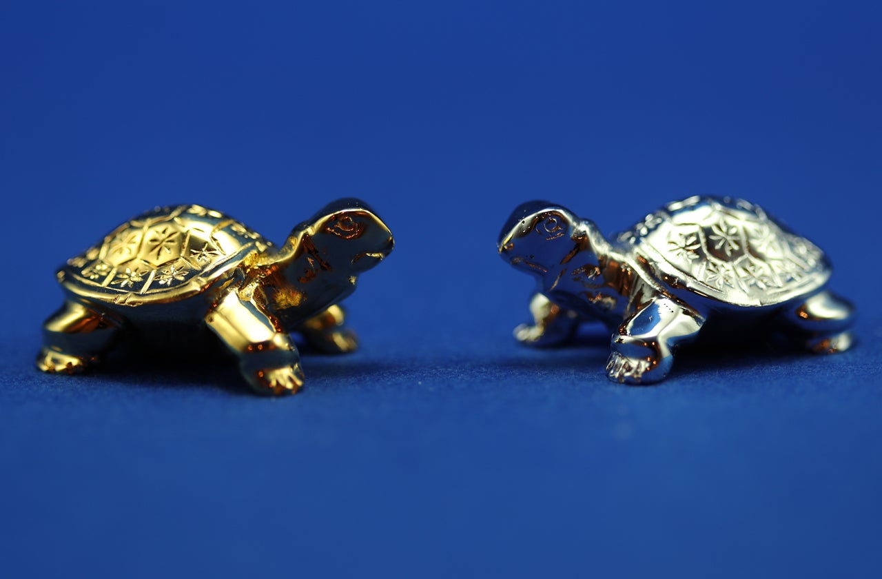 Made in Japanこだわりのものづくり 江戸彫金師作『金銀の星亀