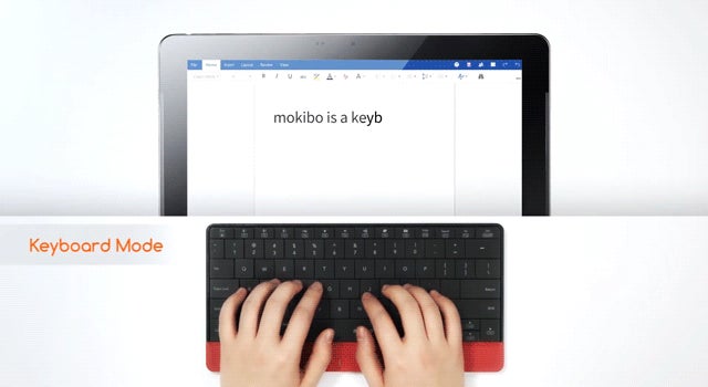 タッチパッド搭載キーボード mokibo 黒色　マクアケ　makuake 限定 キー表面をなぞるとタッチパッドに変化する進化系キーボード