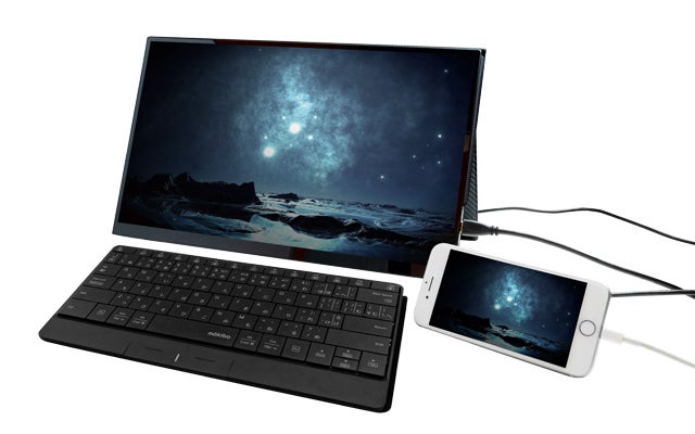 タッチパッド搭載キーボード mokibo 黒色　マクアケ　makuake 限定 キー表面をなぞるとタッチパッドに変化する進化系キーボード