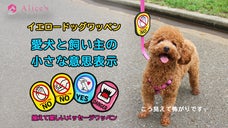 犬と飼い主の小さな意思表示メッセージワッペン