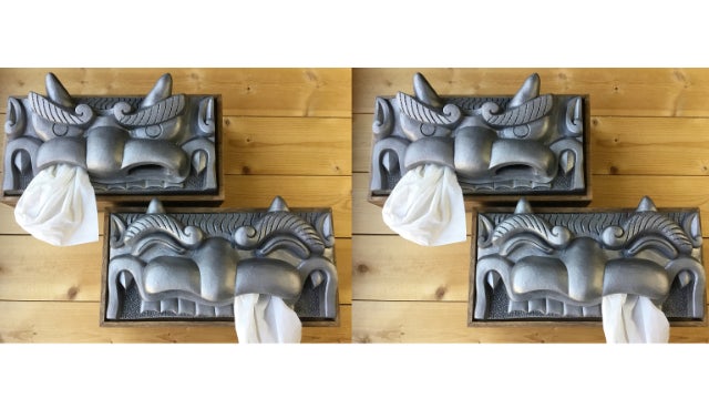 玄関にあったらインパクト抜群！鬼師が作るクレイジーな鬼瓦ティッシュ