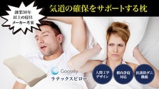 不快な夜も朝までぐっすりサポート、人間工学に基づくグースリーラテックスピロー