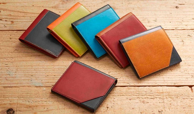 匿名配送★One インド産レザー財布 本革 二つ折り コンパクト 拘り セール価格☆One インド産レザー財布 本革 二つ折り コンパクト