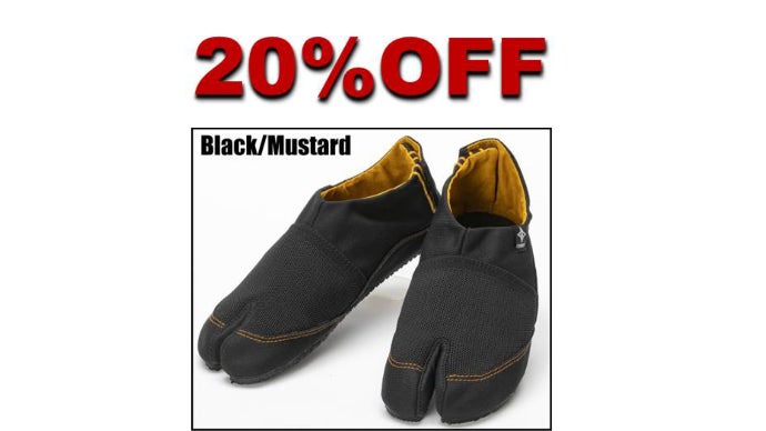 伝統的な履物、足半(あしなか)構造。履いて歩くだけで足指を鍛える足袋