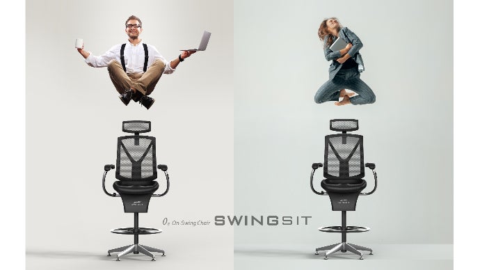 座っている間も軽く運動ができるアプリ連動の椅子SWINGSIT「スイングシット」