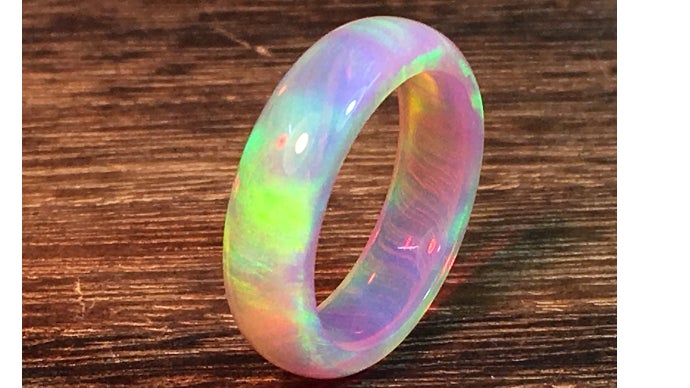 遊色キレイ✨ 14KTオパールリング　11号 遊色キレイ✨ 14KTオパールリング 11号 - メルカリ