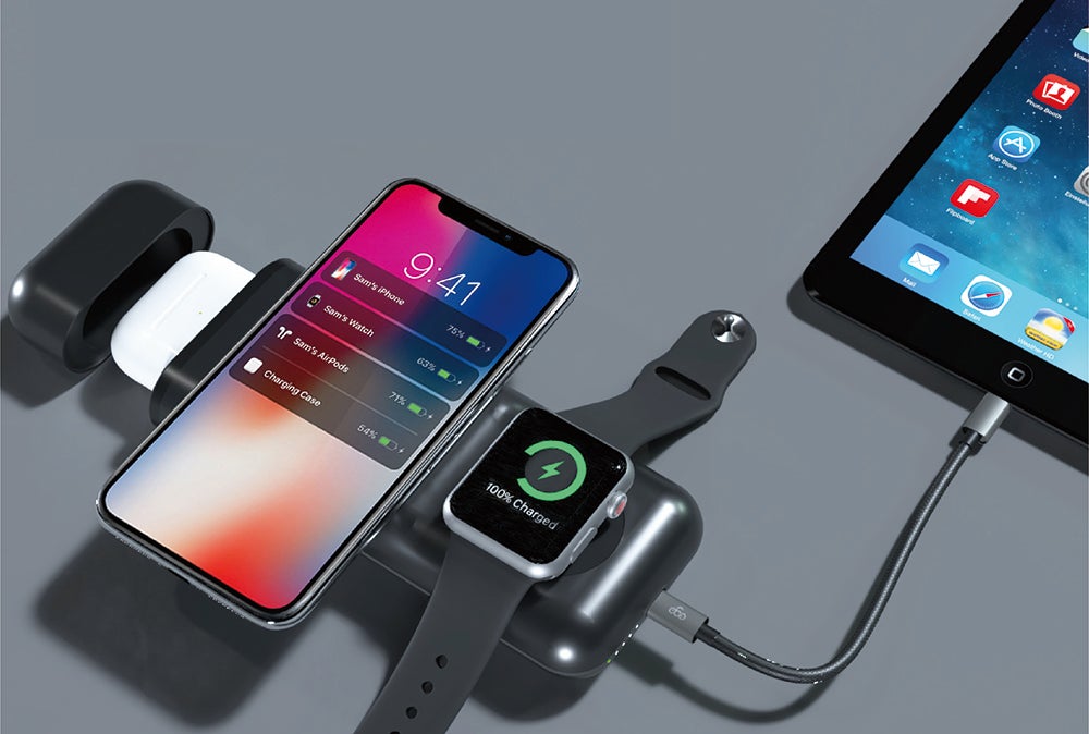 Appleユーザー必見！4種のデバイスを同時充電、4in1無線モバイル