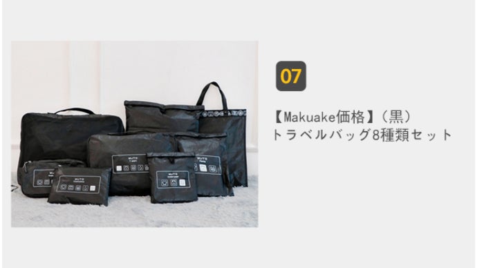 アイコンで用途別に簡単片付け。環境に優しい素材のトラベルバッグ