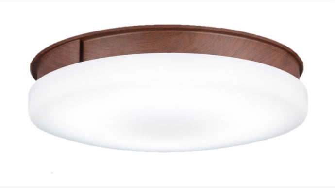 羽根の無いシーリングファンライト「UZUKAZE」音声対応＆木目調