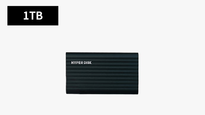 新品　HyperDisk 外付SSD 1TB Type-C 最大1000MB/s 世界最小＆最速クラス】1TBがカードサイズに！最新SSD