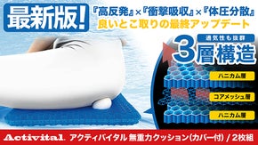 【Activital】衝撃95%軽減の無重力クッション！デスクワークの救世主